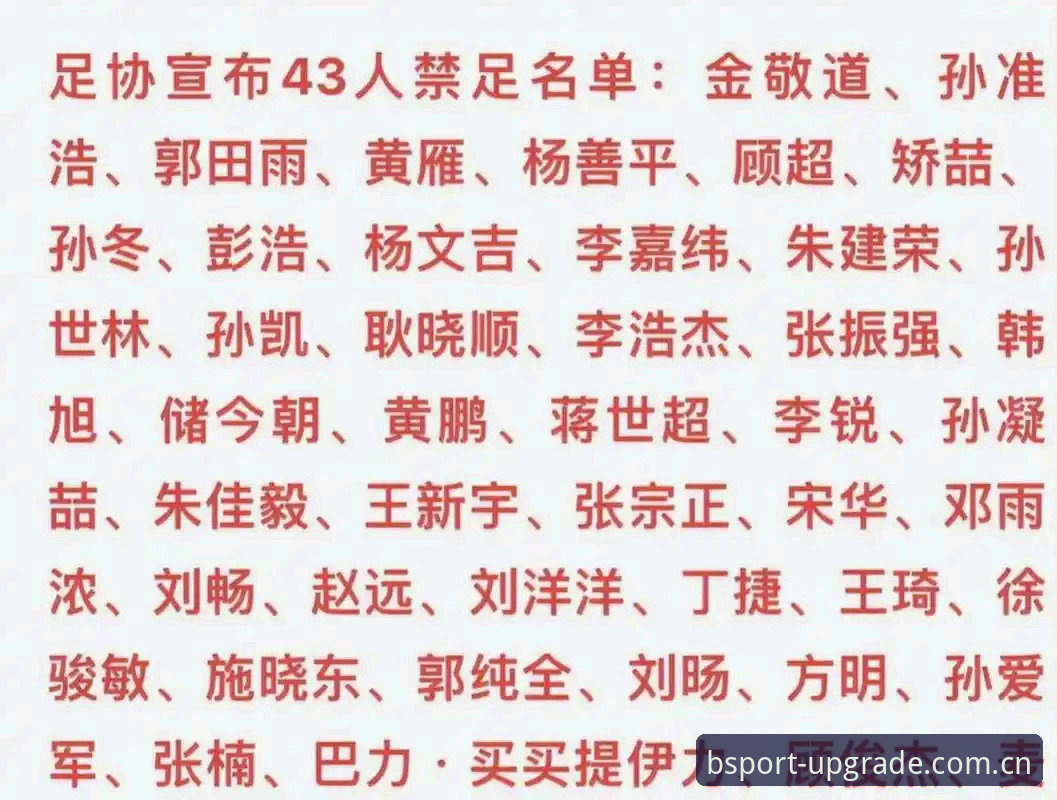 揭秘足协第三批禁足名单：65人涉案背后的中国足球腐败真相